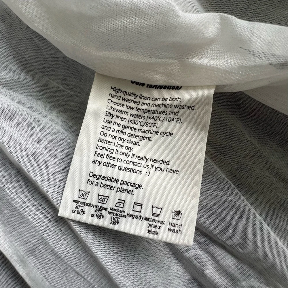 NWOT Linenniave JULIA 35 FLORAL LINEN DRESS Midnight Floral Medium - Picture 13 of 16